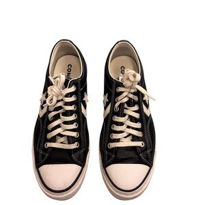 Converse Leather Black and White Star Sneakers